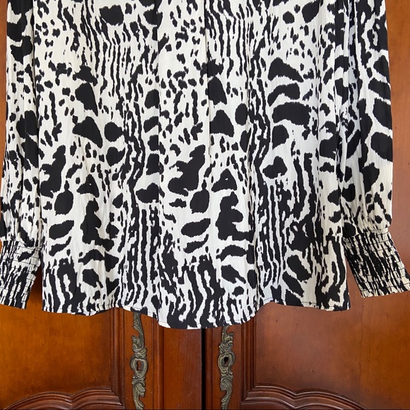 NWT Ba&sh Opus Blouse | Size 1 / US 4 | Black and Ecru, Puff Sleeve - Picture 11 of 16